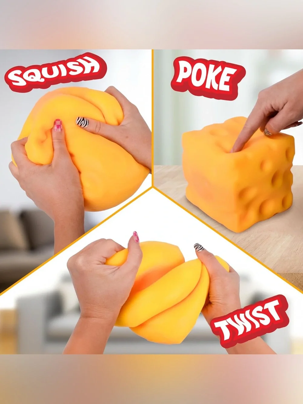 Jumbo Squeeze Cheese Squishy Toy